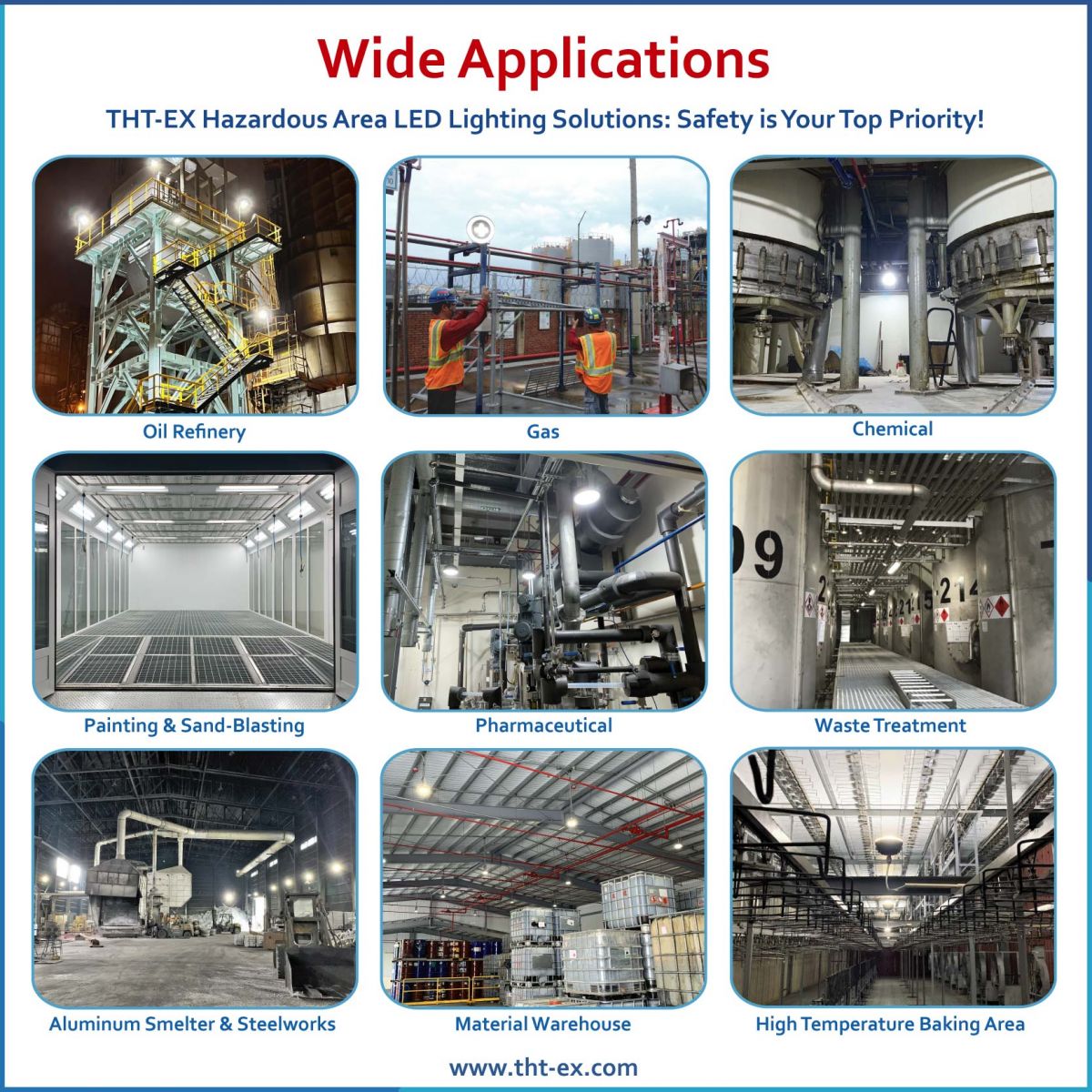 THT防爆LED照明器具は危険エリアで幅広いアプリケーション